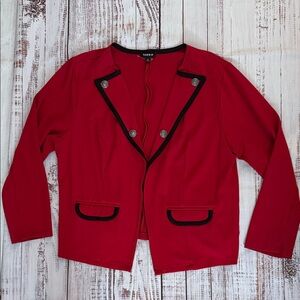Torrid Red Blazer with Black Trim 3 NWOT
